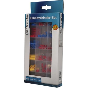 Cartrend Kabel-Verbind-Set, 150-teilig, farbig sortiert für lötfreie Kabelverbindungen.