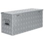 DELUKE Aluminiumbox Mit Deckel Abschließbar Alubox Deichselbox Alu Anhängerbox Werkzeugkiste Transportbox Metallkiste 90,5x35x40cm Silber_4