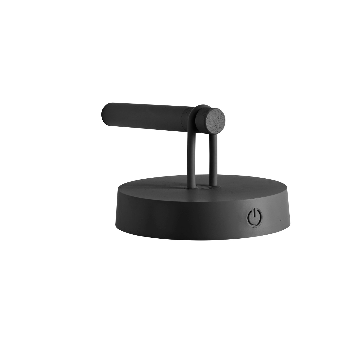 Schwarze LED-Akku-Wandleuchte Just Light Arma für den Innen- und Außenbereich.