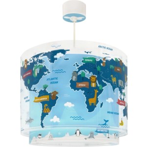 Dalber Kinderzimmer Deckenlampe Kids World Weltkarte