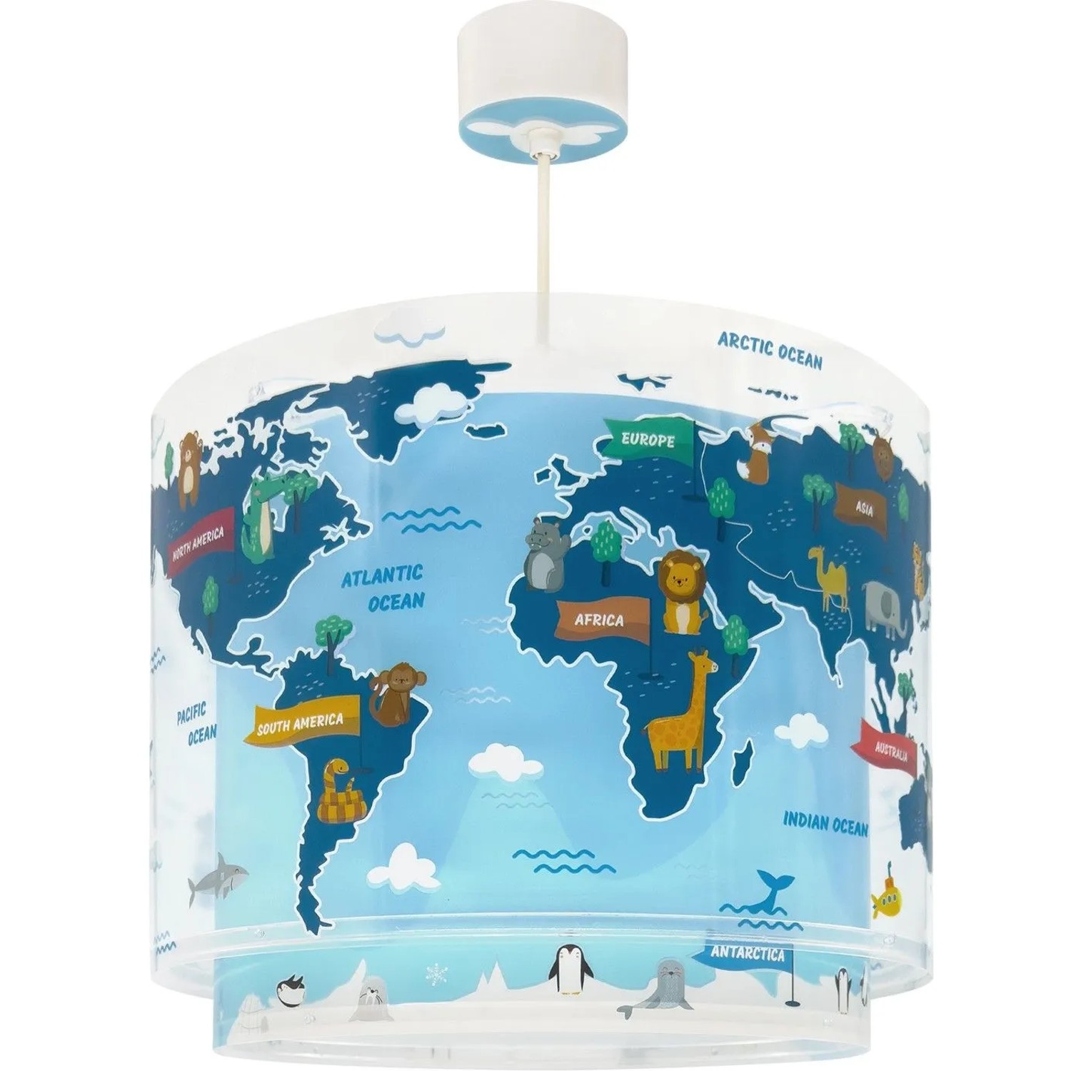 Dalber Kinderzimmer Deckenlampe Kids World Weltkarte