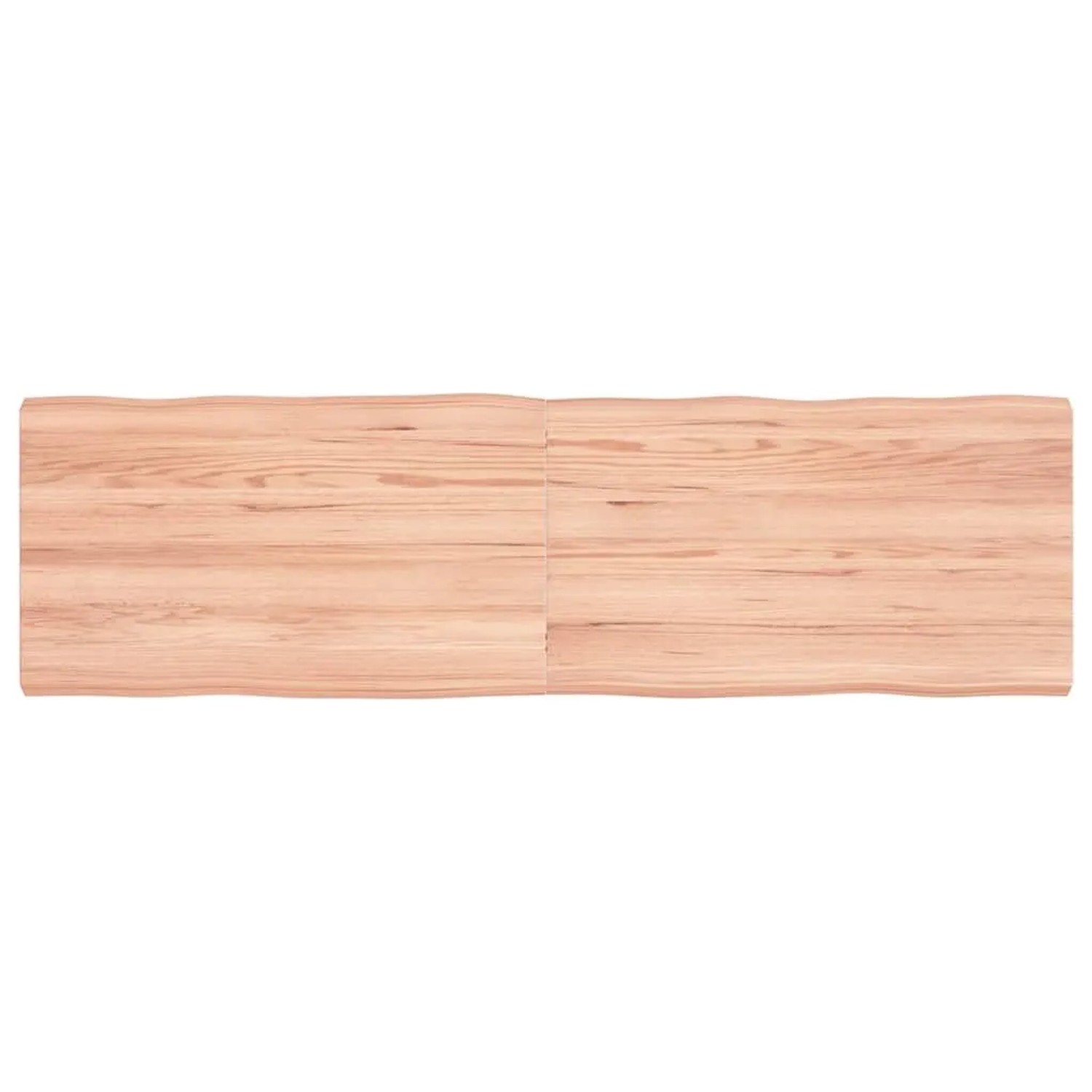 vidaXL Tischplatte 140x40x2-4 cm Massivholz Behandelt Baumkante 363962
