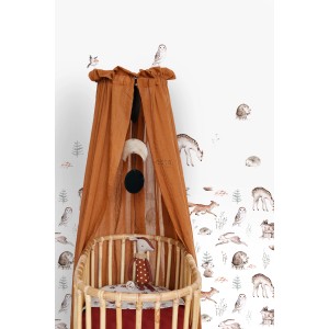 ESTAhome Wandtattoo Waldtiere Braun (33x47,5cm) im Kinderzimmer.