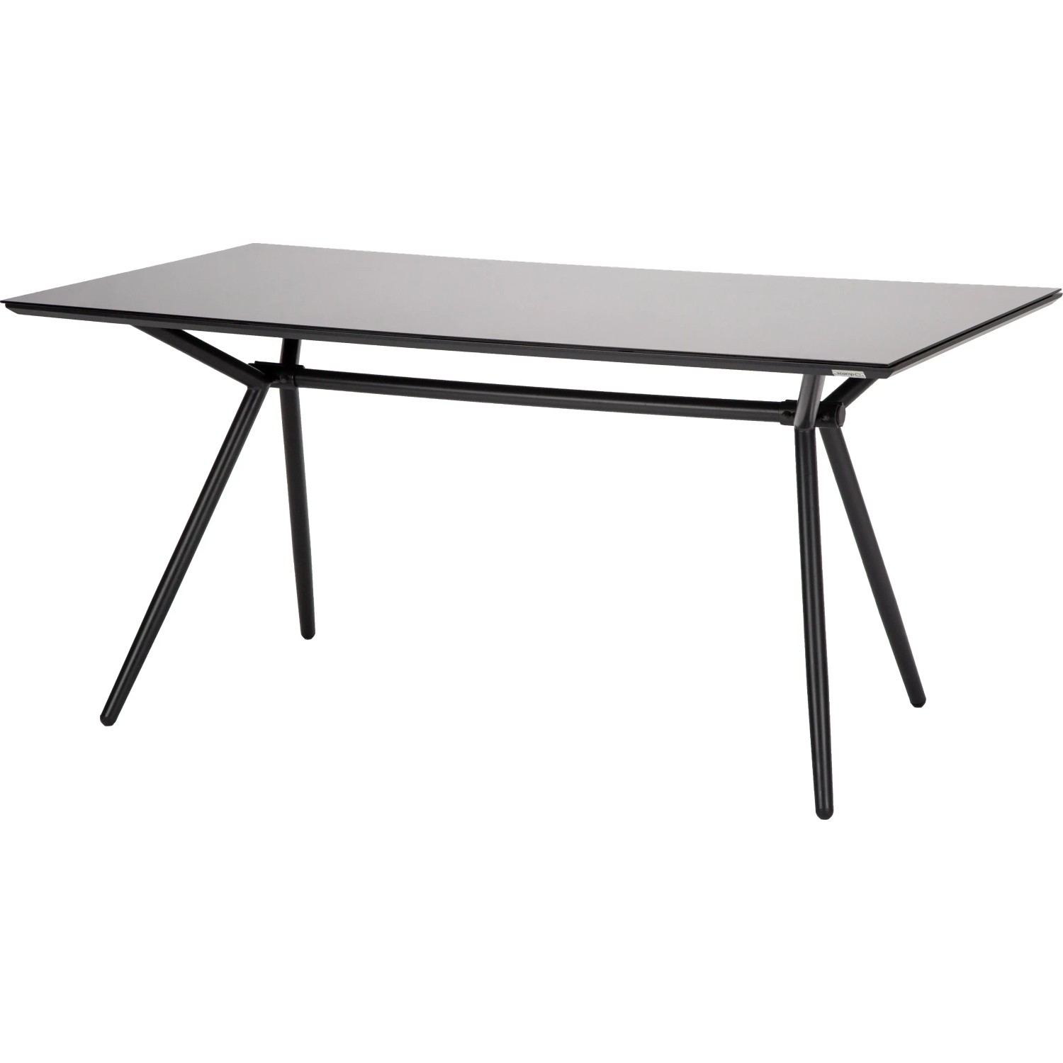 Acamp Alpha Glastisch, Anthrazit-Cemento, Teil des Gartenmöbel-Sets.