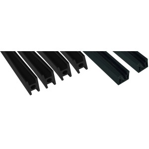 Anthrazitfarbenes Leistenset für T&J Farö HPL-Steckzaun Tore, Zubehör für Zaunbau & Sichtschutz.