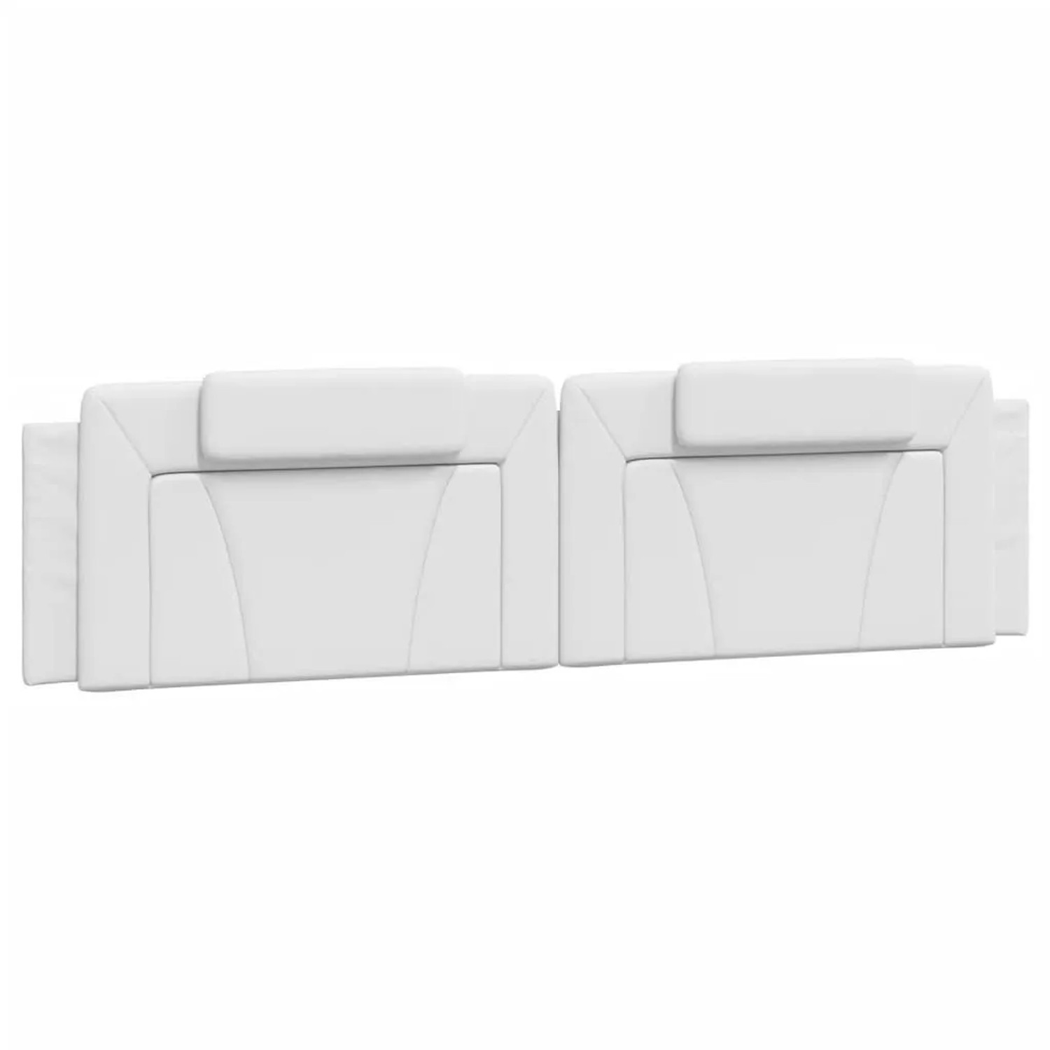 vidaXL Kopfteil-Kissen Viana Weiß 200 cm Kunstleder 374815