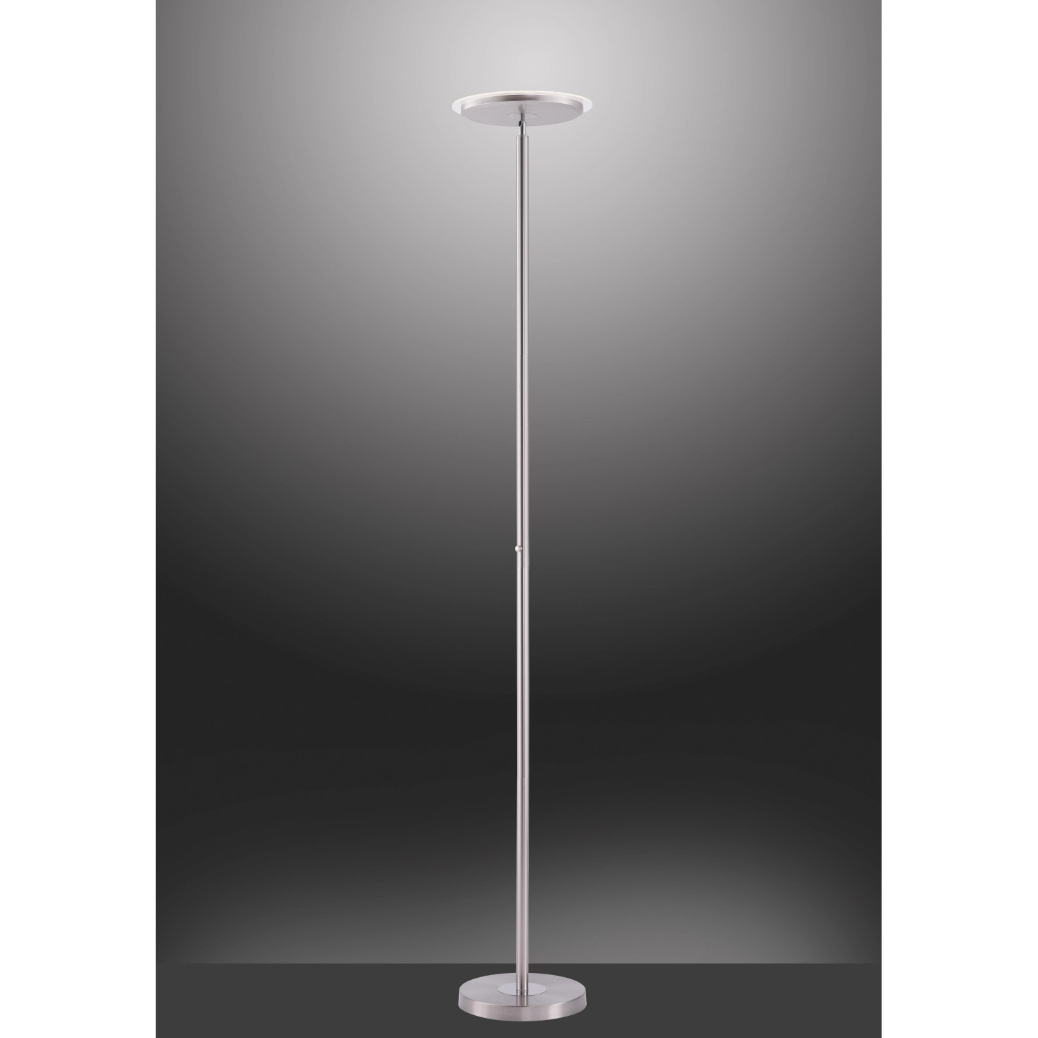 Schlichte, dimmbare Stehleuchte Hans Stahl, 181 cm hoch, für Wohnraumbeleuchtung.