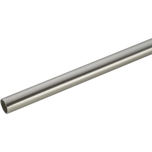 Mydeco Gardinenstange in Edelstahl-Optik, 120 cm lang, für Gardinenringe.