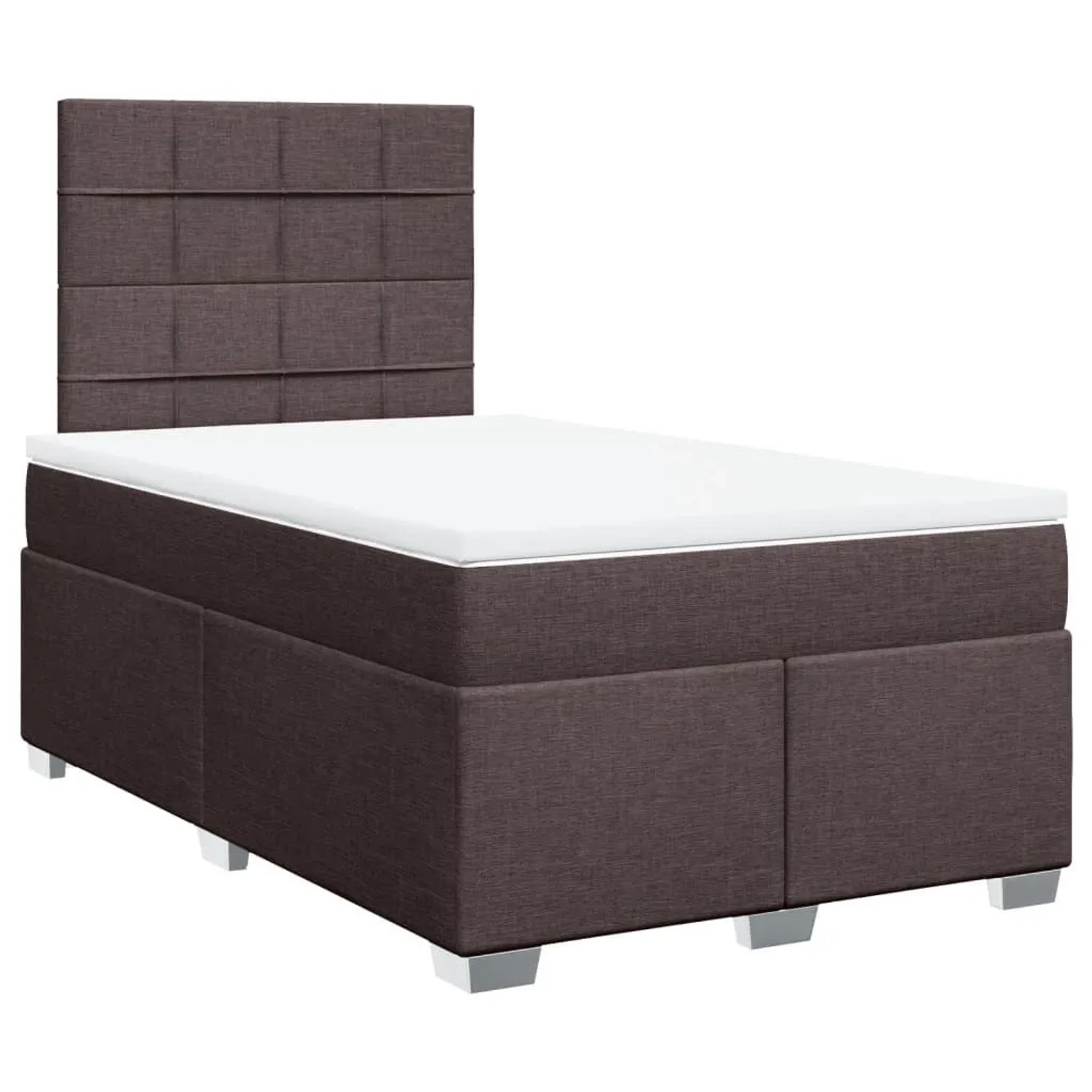 Thumbnail - vidaXL Boxspringbett mit Matratze Dunkelbraun 120x190 cm Stoff 3292730