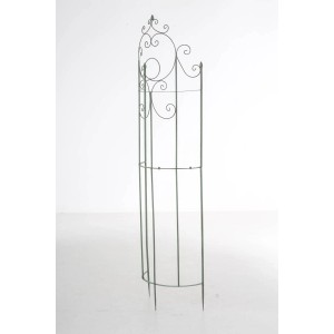 Bronzefarbenes Metall-Rankgitter KNUT, 200cm hoch, mit dekorativen Verzierungen für Rosen & Kletterpflanzen.