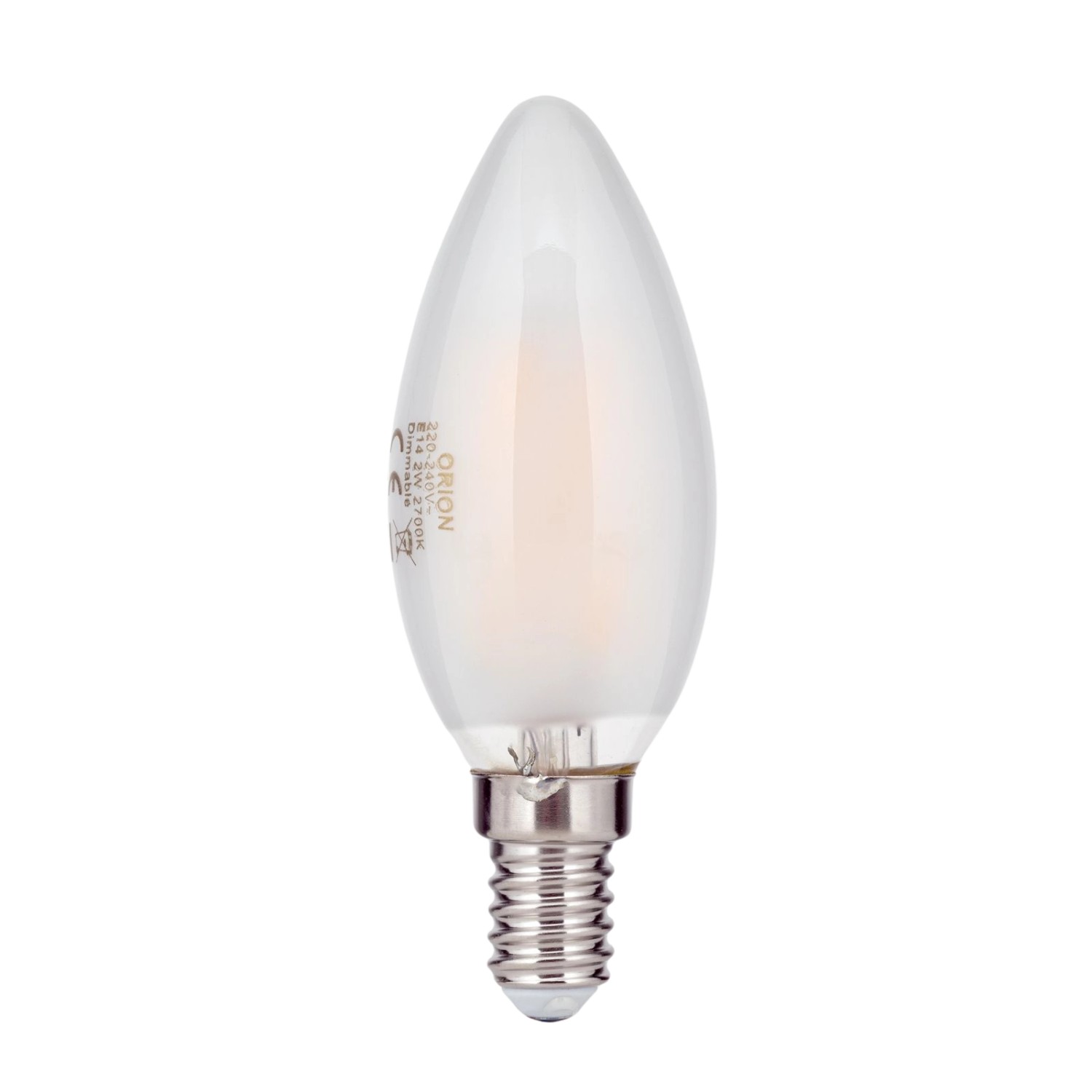 Orion Leuchten LED-Kerze Dimmbar E14/2W 18W 180 lm 2700 K Warmweiß Matt