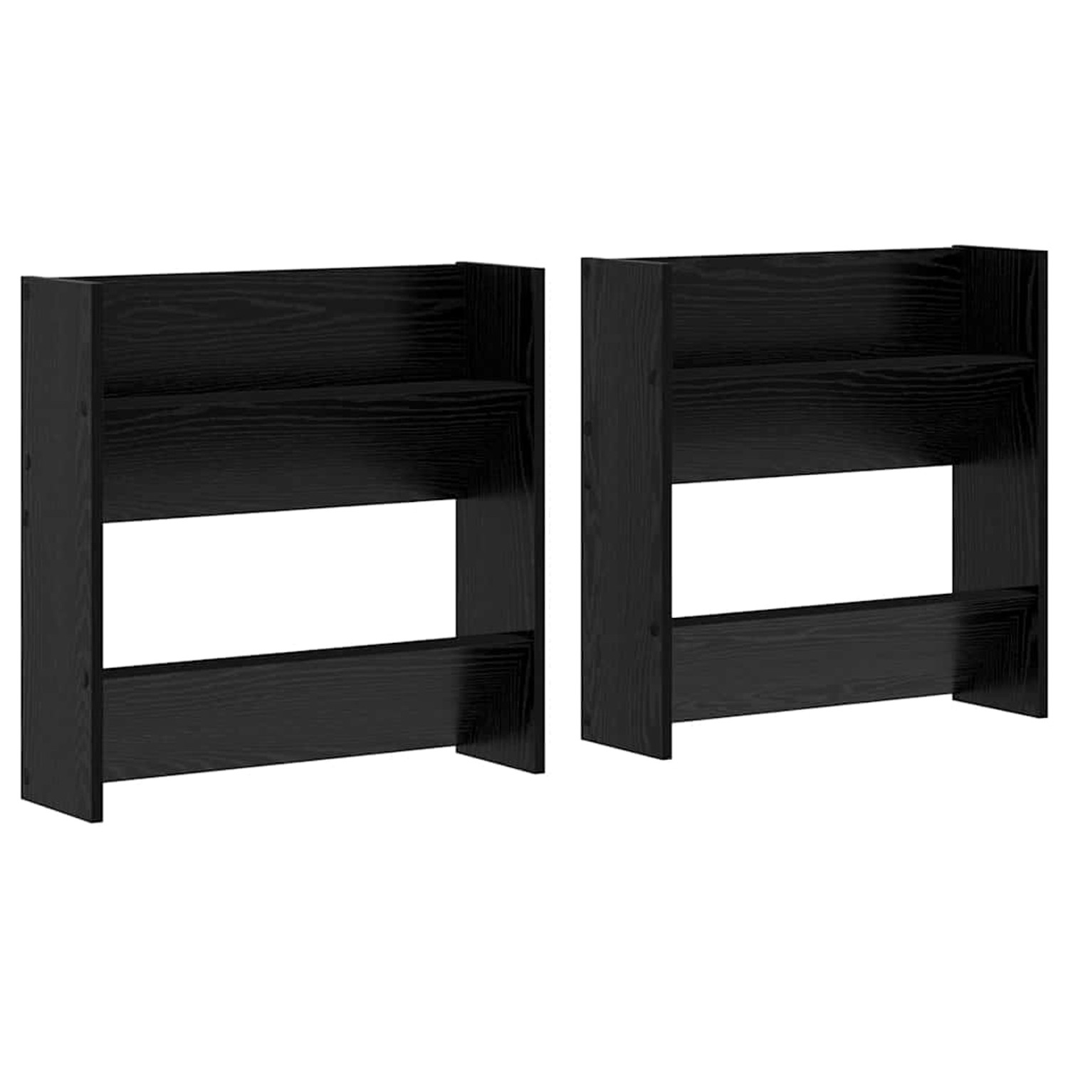 vidaXL Wandschuhschränke mit Regal Schwarz Eichen-Optik Holzwerkstoff 875145