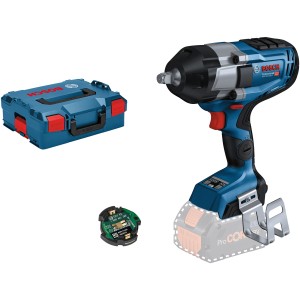Bosch Professional Akku-Drehschlagschrauber GDS 18V-1000 C mit L-Boxx und Gürtelclip.