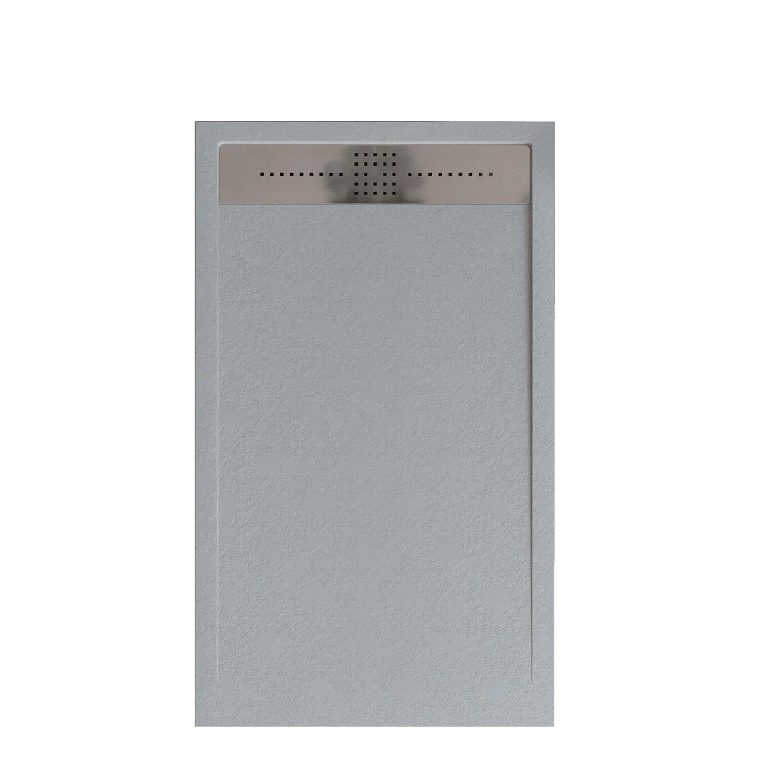 Stano Mineralguss Duschwanne Extra Flach Orion  Grau Ablaufschutz Chrom 80x130cm