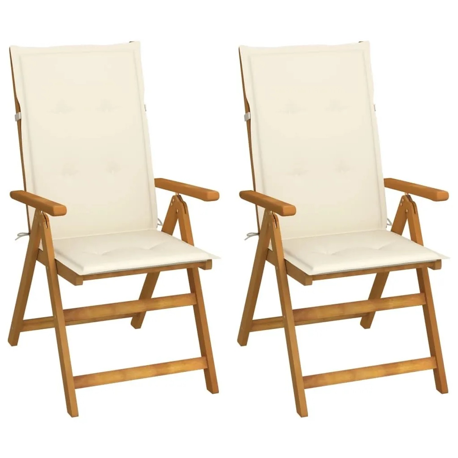 vidaXL Garten-Liegestühle 2 Stk mit Kissen Akazie Massivholz 3064061 günstig online kaufen