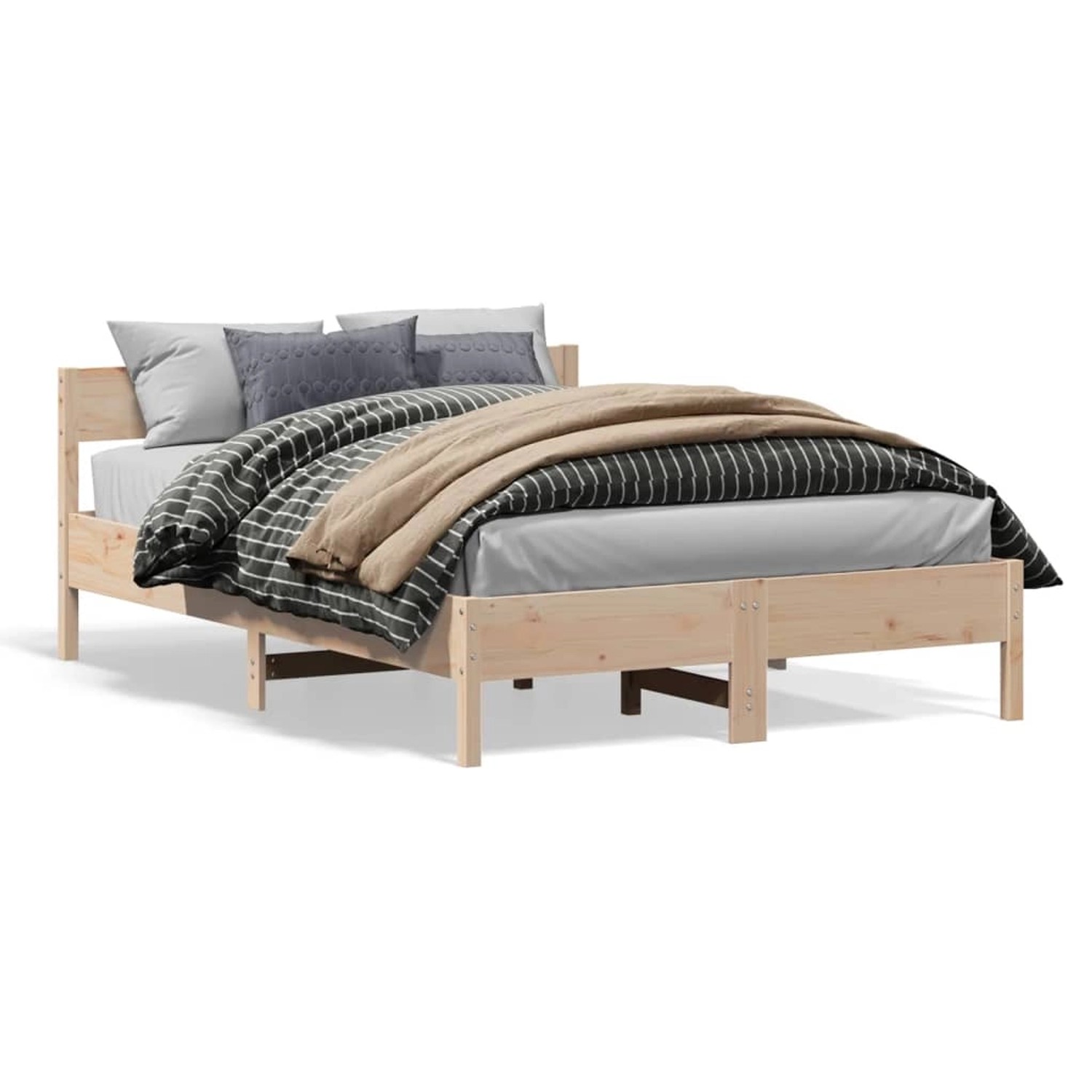 vidaXL Massivholzbett ohne Matratze 120x200 cm Kiefernholz 842754 günstig online kaufen