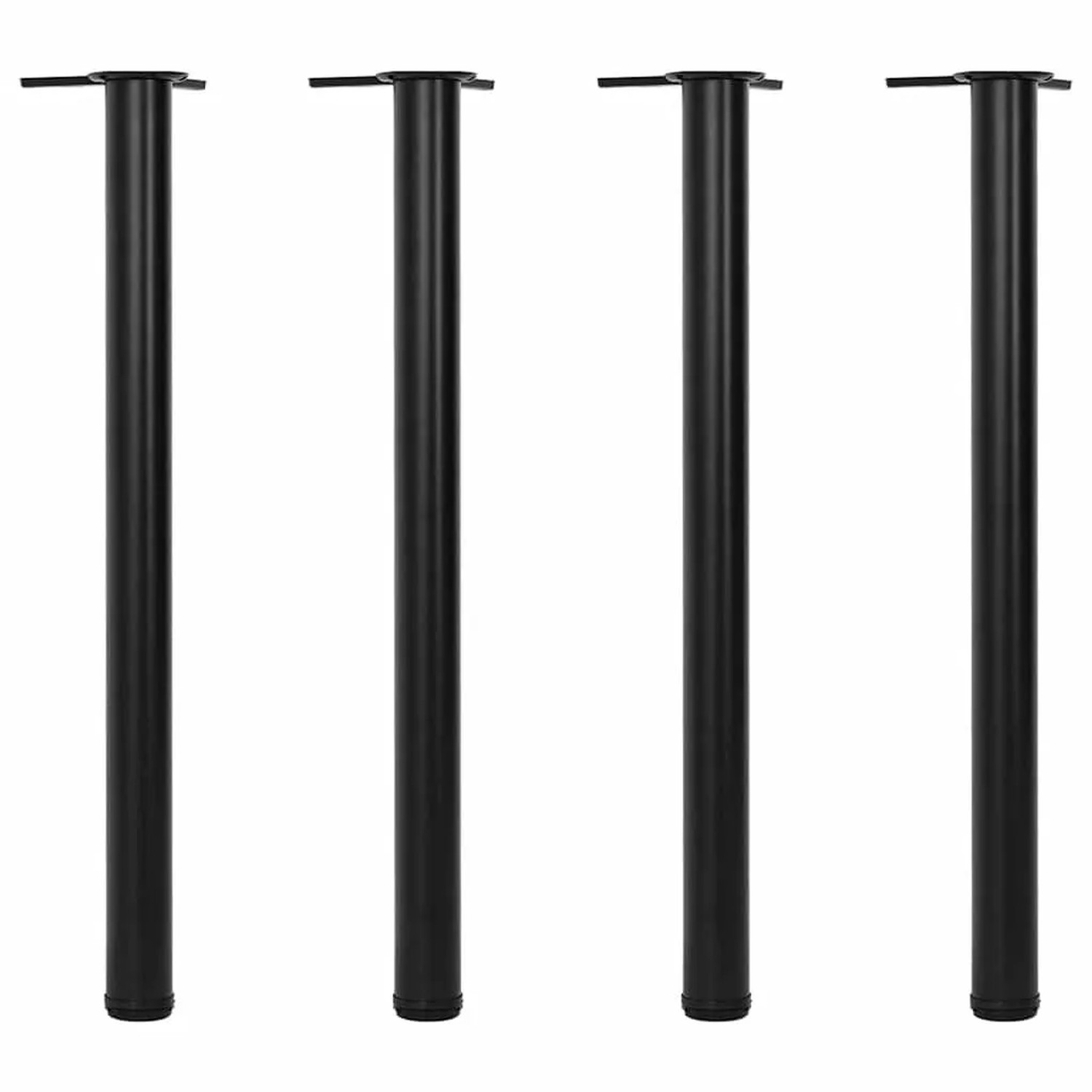 vidaXL 4 Höhenverstellbare Tischbeine Schwarz 870 mm 242140