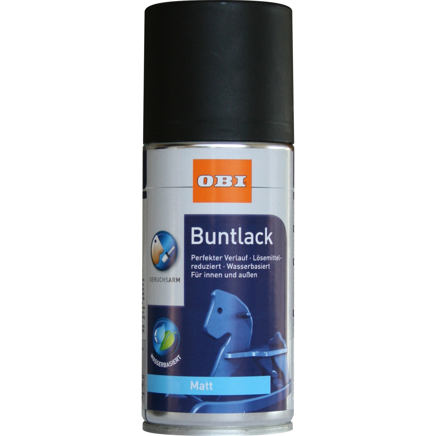 OBI Buntlack Spray RAL 9005 Tiefschwarz matt wv 150 ml