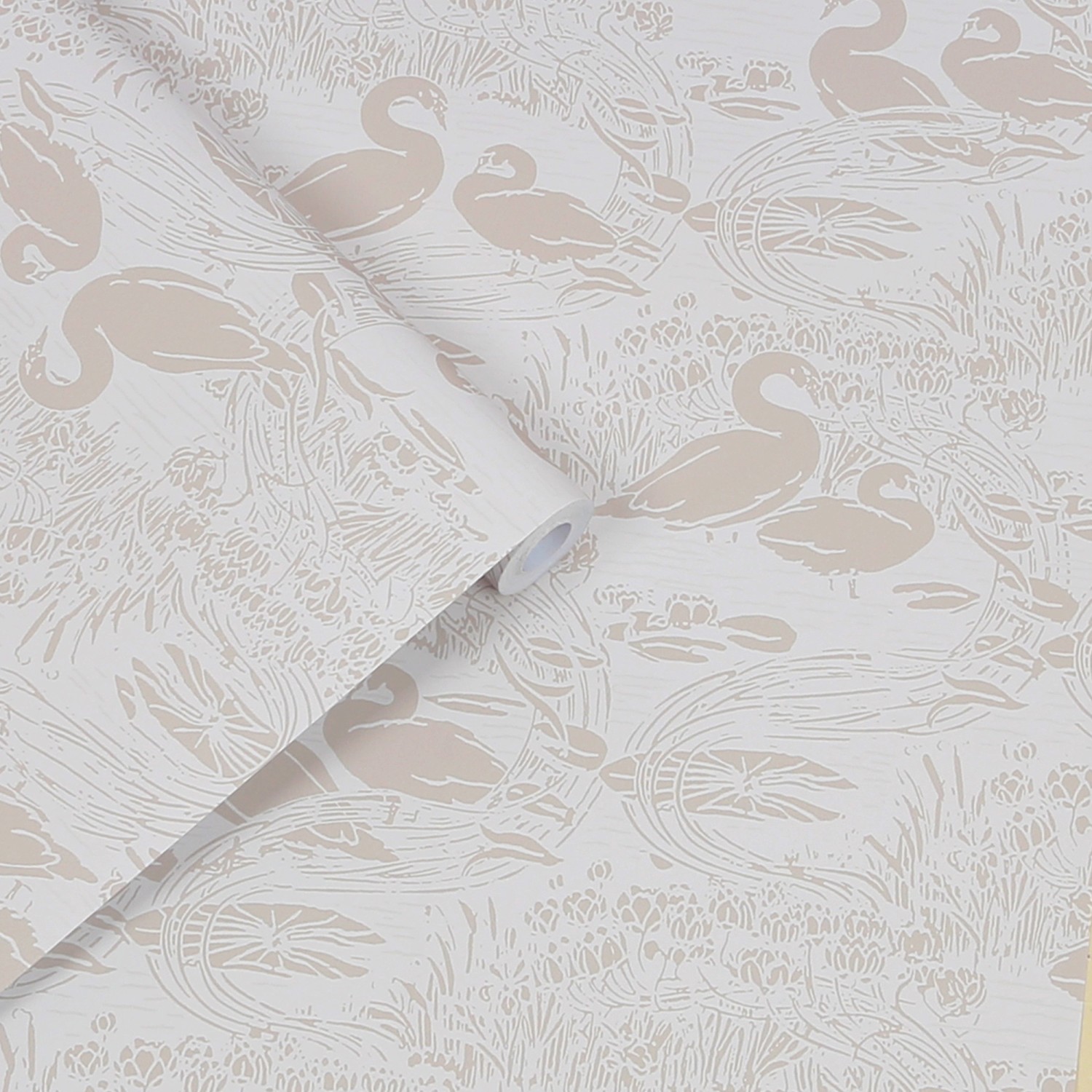 Laura Ashley Vliestapete Swans Dove Grey Grau FSC® günstig online kaufen