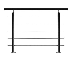 Treba AluTec-Geländer Brooklyn für Wangentreppe 9 Stufen Alu Schwarz