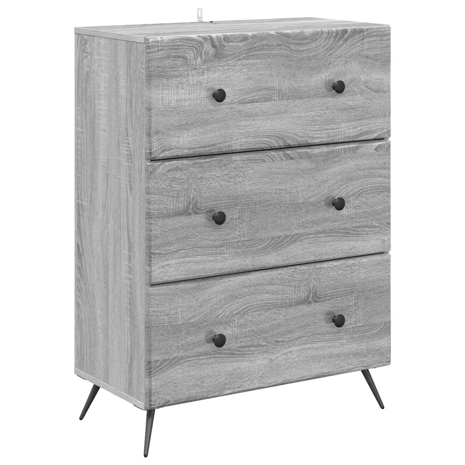 vidaXL Schubladenschrank Graues Sonoma 66 x 34,5 x 90 cm Holzwerkstoff 895531