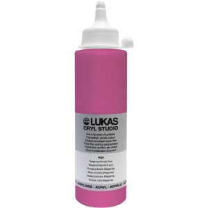 Lukas Cryl Studio Premium-Acrylfarbe in Magenta, 250 ml Flasche.