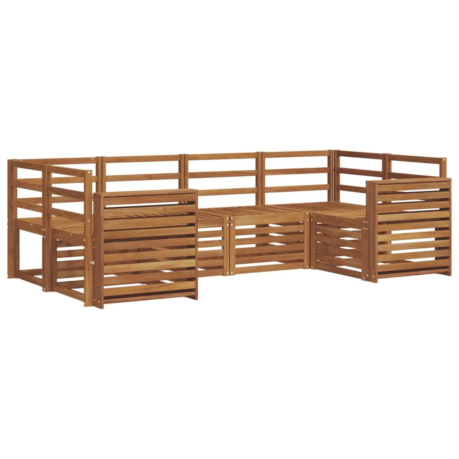 vidaXL Sofagarnituren 6 Tlg Natur Massivholz Akazie 3375374