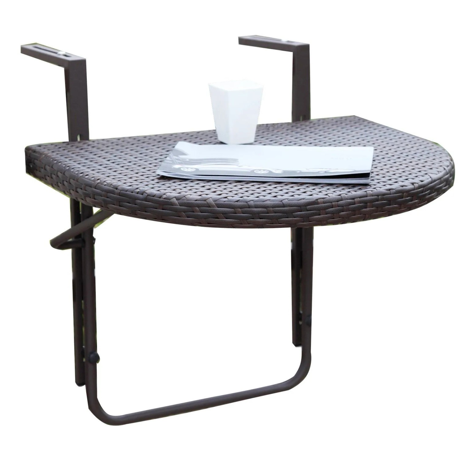 DELUKE Balkontisch TILDE Klappbar Kunststoff Coffee 50x60x43cm Gartentisch Balkon-Tisch Kleiner Tisch Terrassentisch Ver...