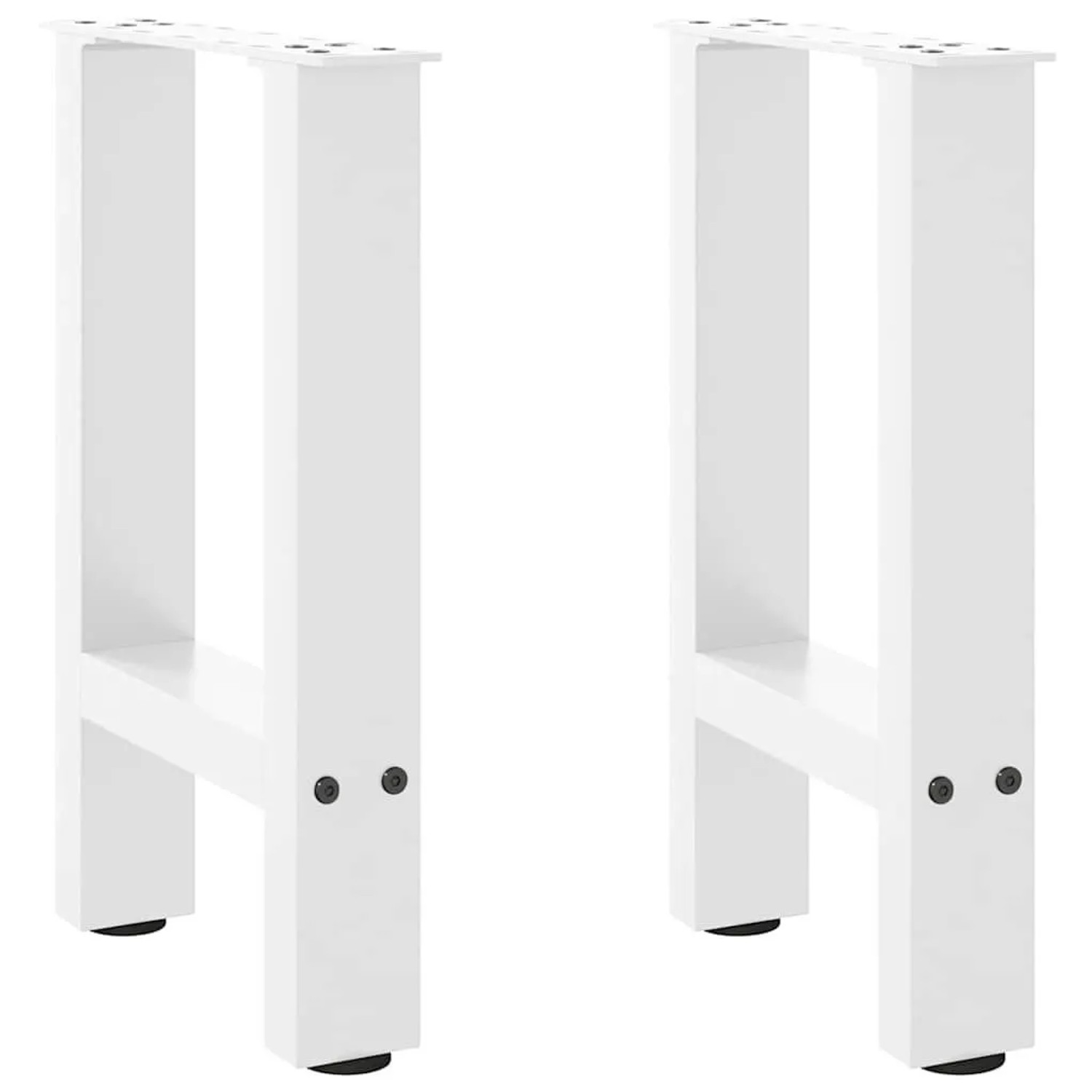 vidaXL Couchtischbeine Weiß 2 Stk 28x42-43 cm Stahl 4013273 günstig online kaufen