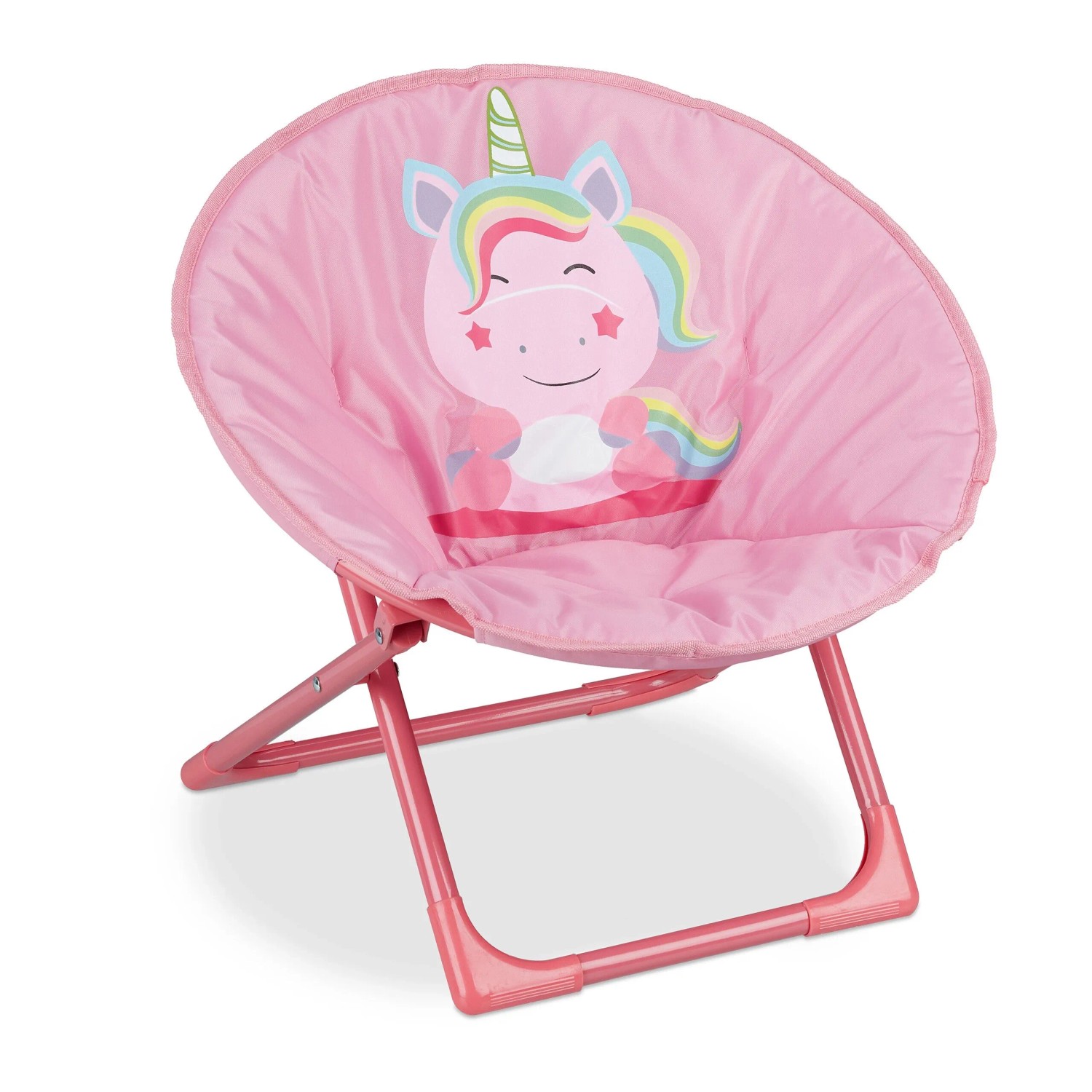Relaxdays Moonchair für Kinder Polyester Einhorn Faltbar 47 cm x 50 cm x 48 cm 1,7 kg