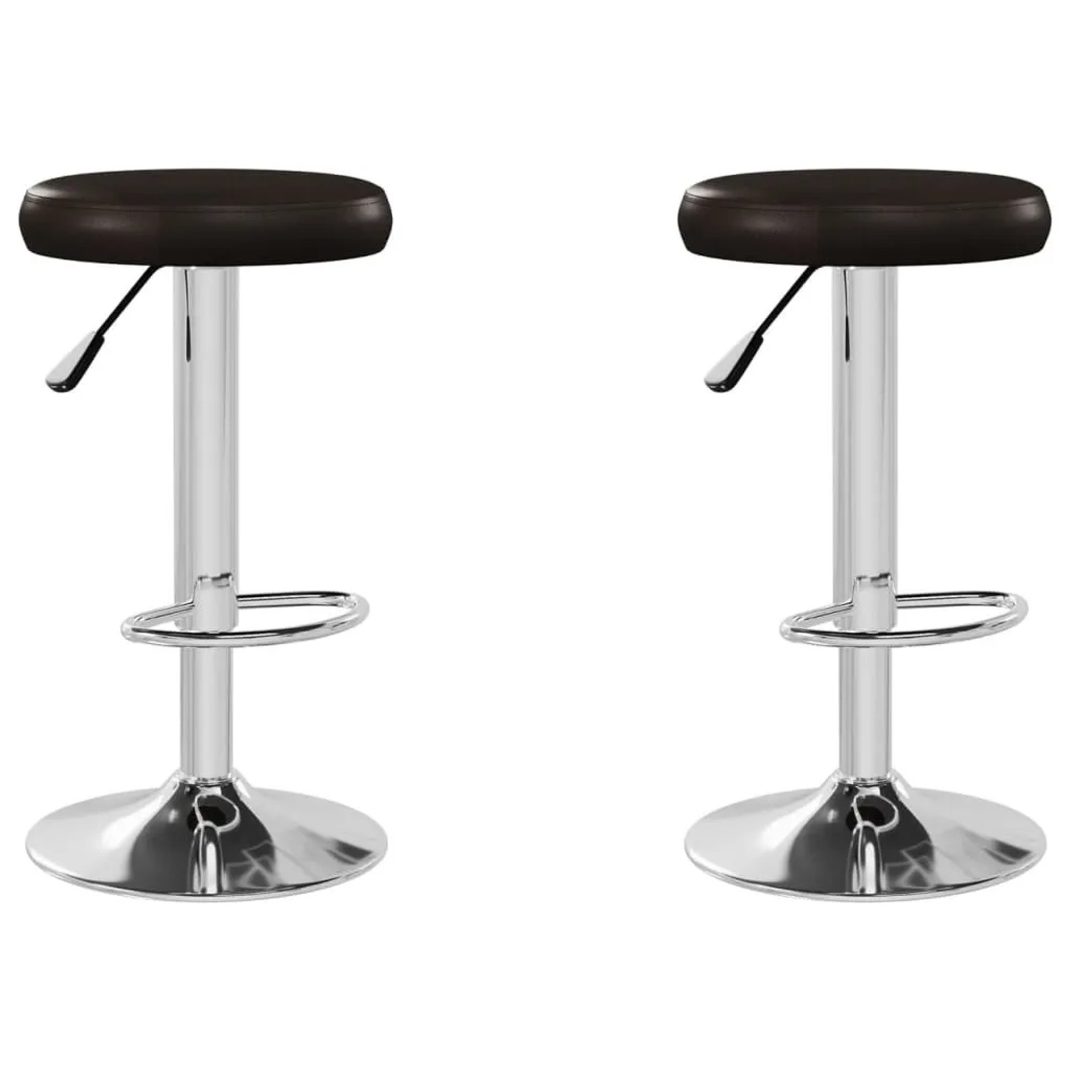 vidaXL Barhocker 2 Stk Braun Kunstleder 333100
