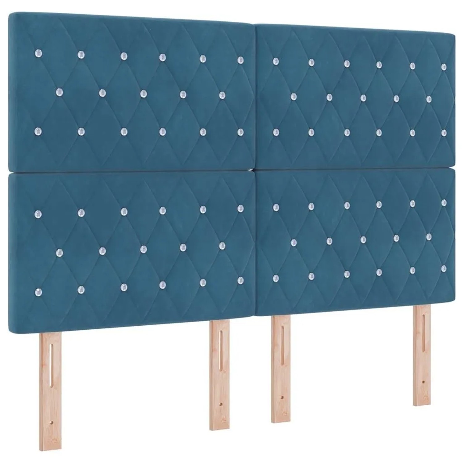 vidaXL Kopfteil mit Kopfteil Dunkelblau 144 cm Kunstleder 3337762