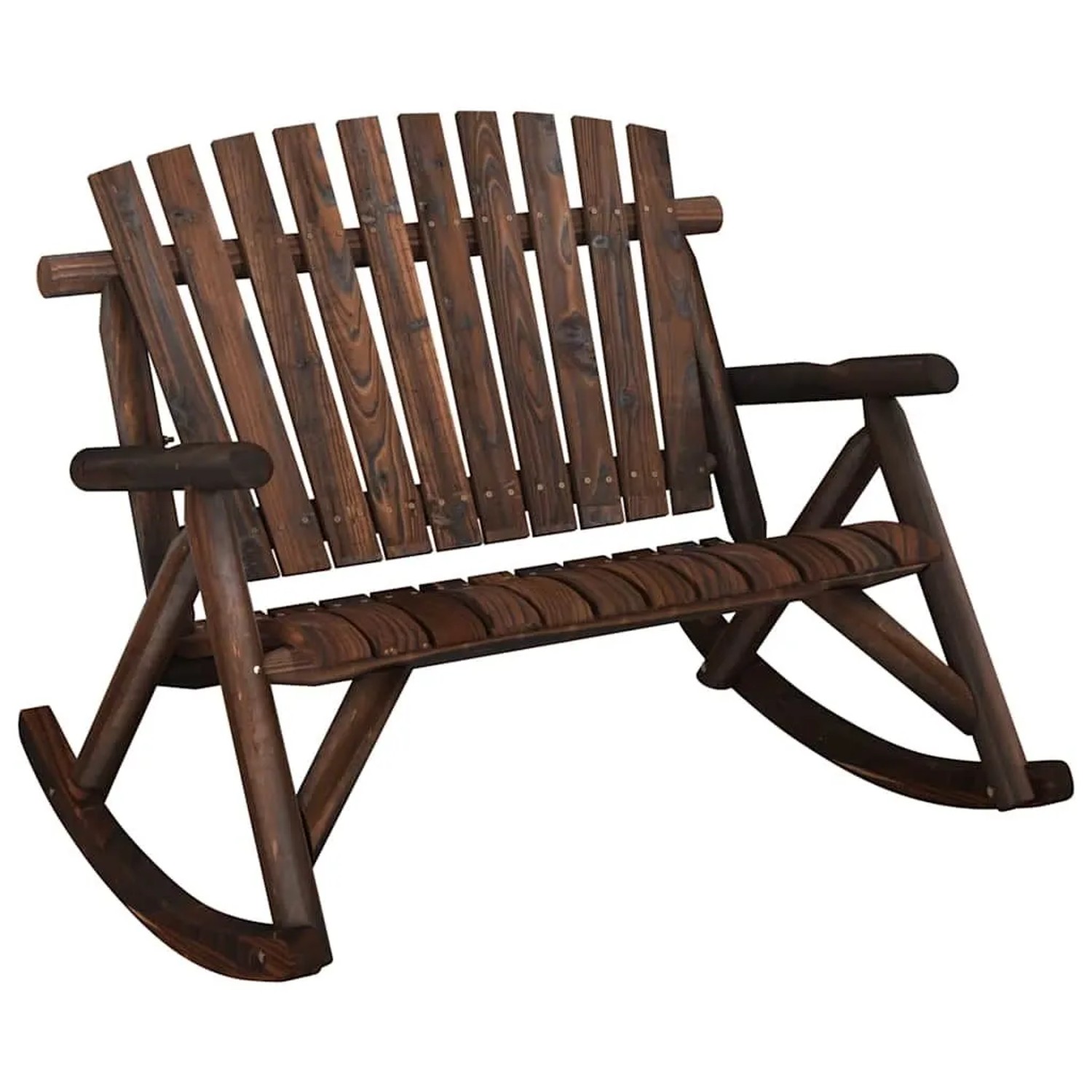 vidaXL Garten-Schaukelbank 2-Sitzer 123x96x102 cm Massivholz Fichte 363350