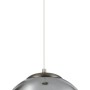 Moderne Globo Pendelleuchte Varus mit nickel-mattem Glasschirm.