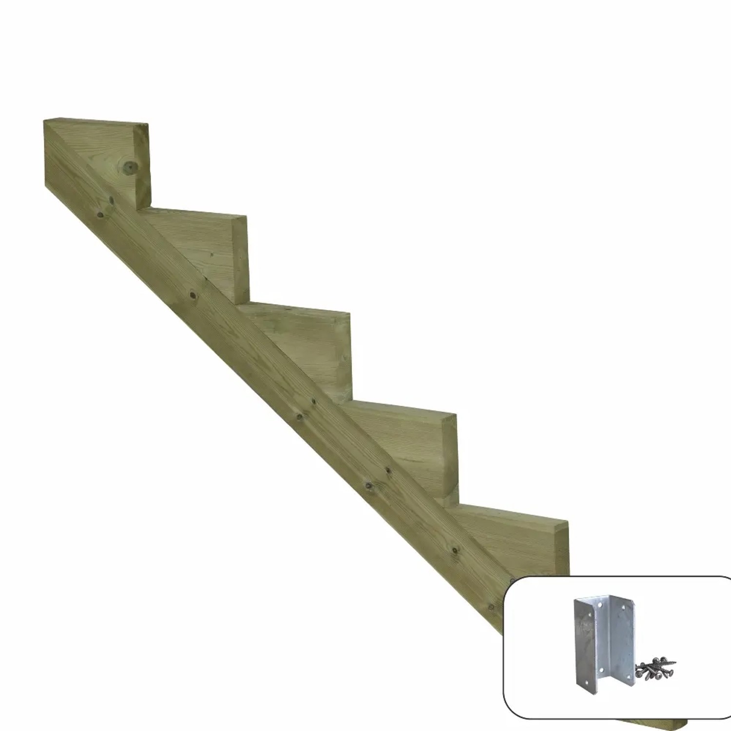 Plus A/S 34,2 Grad Treppenwangen 6 Stufen mit Beschläge  Stufentiefe 25 cm günstig online kaufen