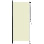 Cremefarbenes vidaXL Außenrollo 100x270 cm mit Handkurbel für Balkon & Terrasse.