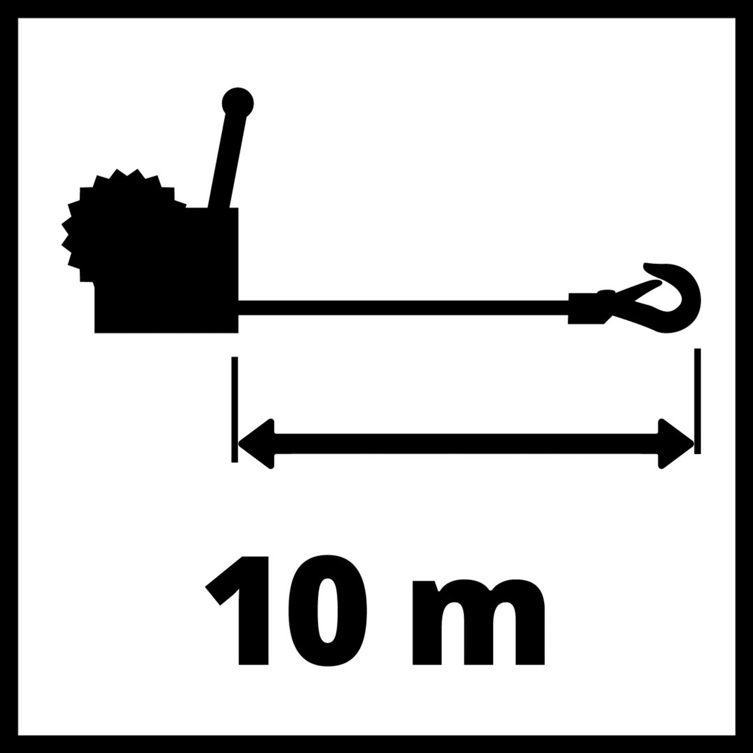 Symbol: Einhell Handseilwinde TC-WI 500, 10m Seillänge, zum Heben und Ziehen von Lasten.