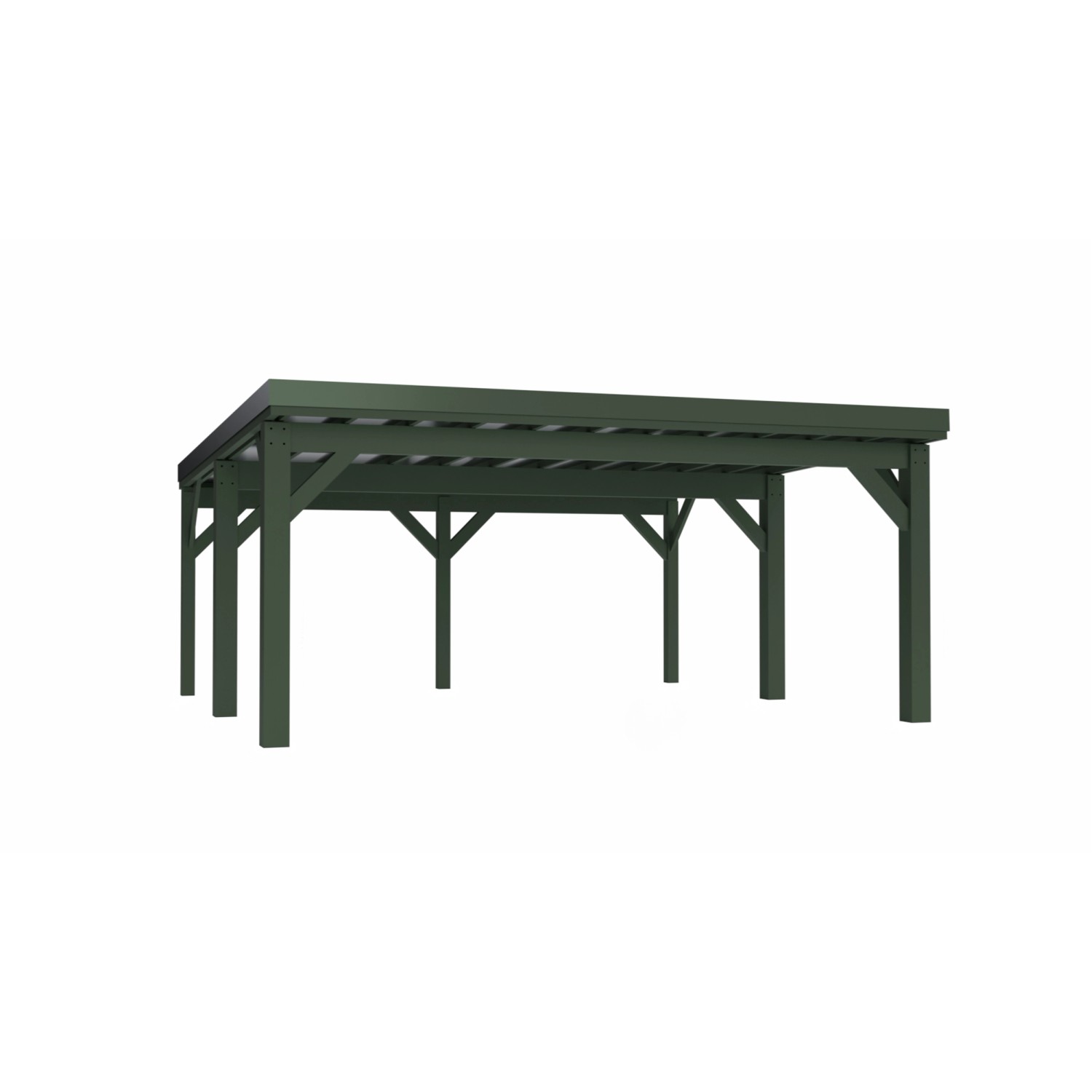 Holzbrüder Carport Ralf 36 250 kg/m² Chromgrün-Dornengrün günstig online kaufen