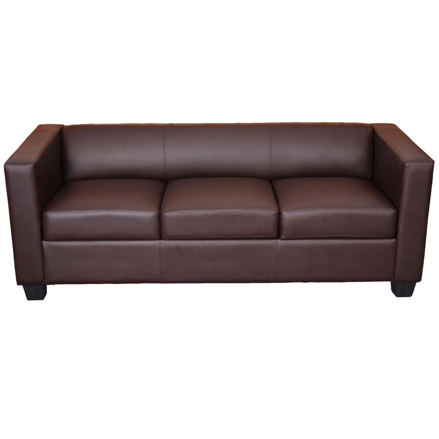 MCW 3er Sofa Lille Kunstleder Coffee günstig online kaufen