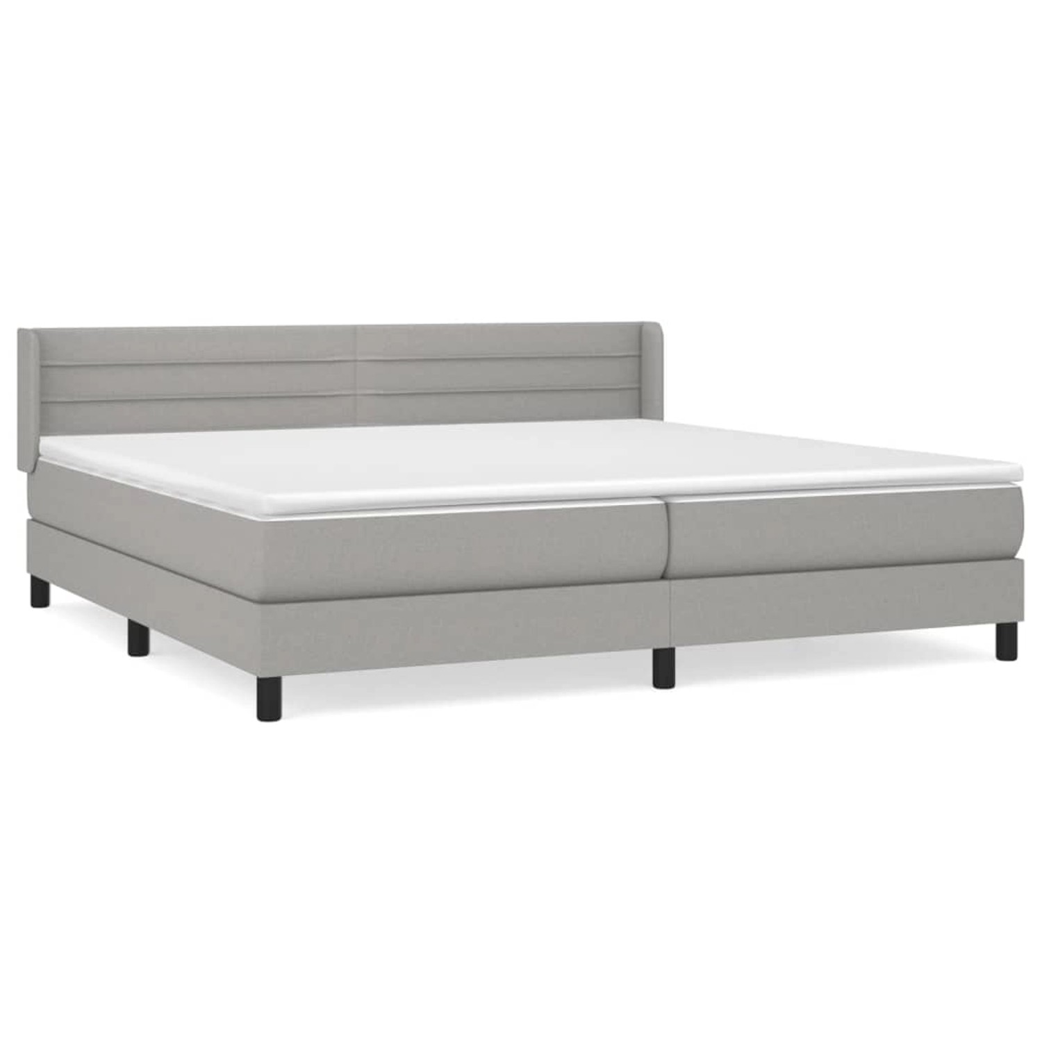 vidaXL Boxspringbett mit Matratze Hellgrau 200x200 cm Stoff 3129817 günstig online kaufen