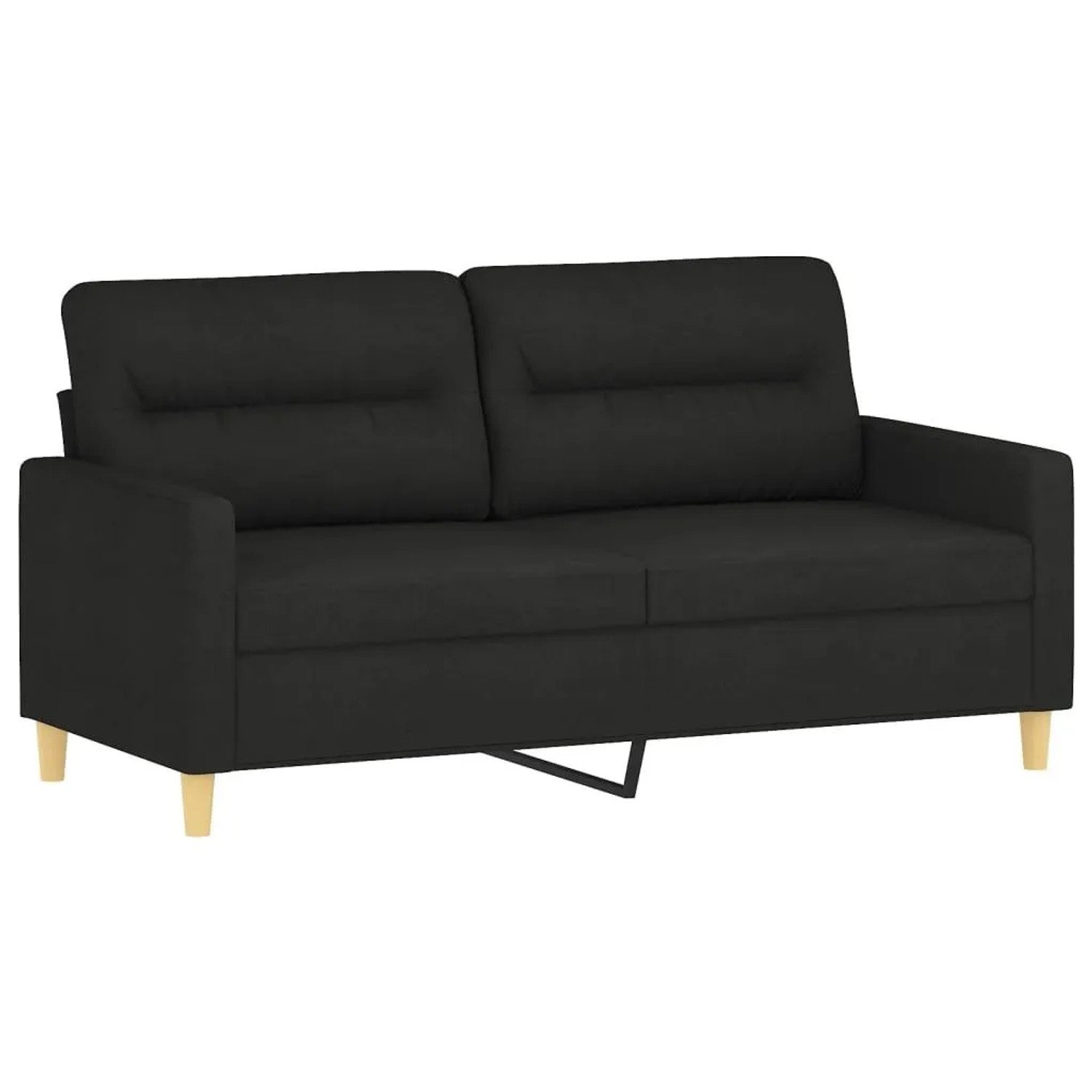 vidaXL 2-Sitzer-Sofa Schwarz 140 cm Stoff 359239 günstig online kaufen