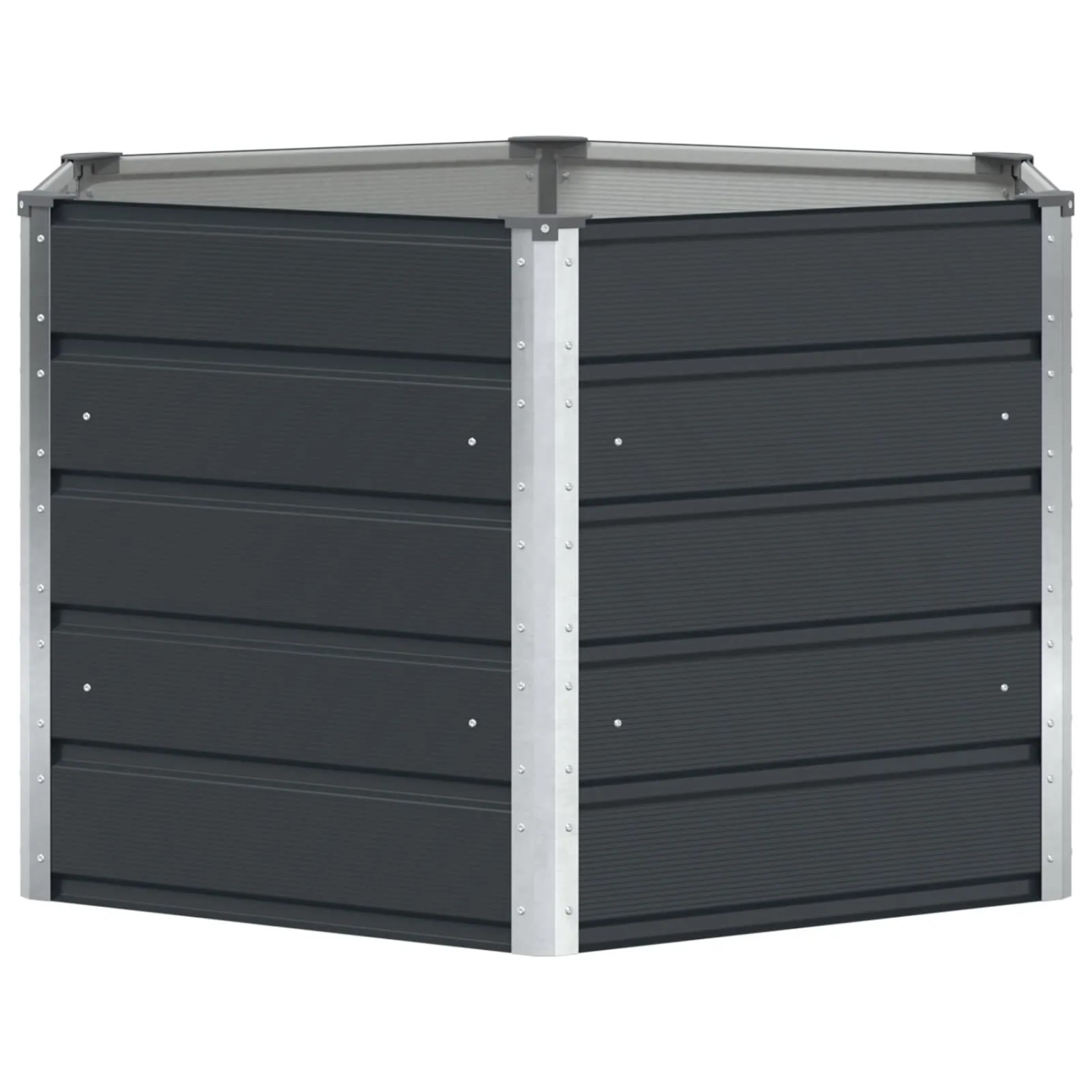 vidaXL Pflanzkübel Anthrazit 129 x 129 x 75 cm Stahl 42018181