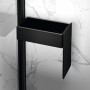 Hüppe Kit Select+ Organizer, Black Edition, zur Montage an Dusche mit 8 mm Glas.