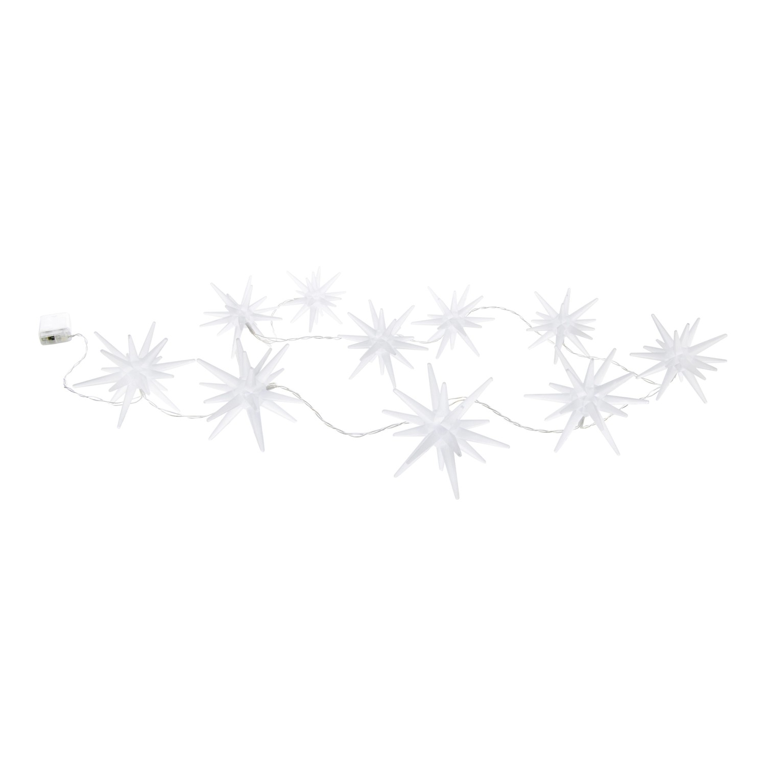 Näve Outdoor 10er-LED Weihnachtslichterkette 3D-Sterne Batteriebetrieben