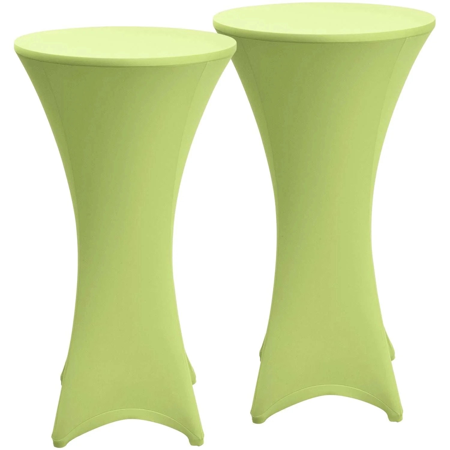 Beautissu Stella Stehtischhusse Ø 80cm Hellgrün 2tlg