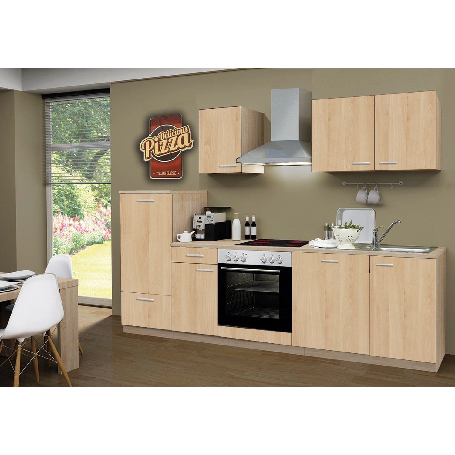 Menke Küchenzeile/Küchenblock Classic 270 cm Sonoma-Eiche Nachbildung
