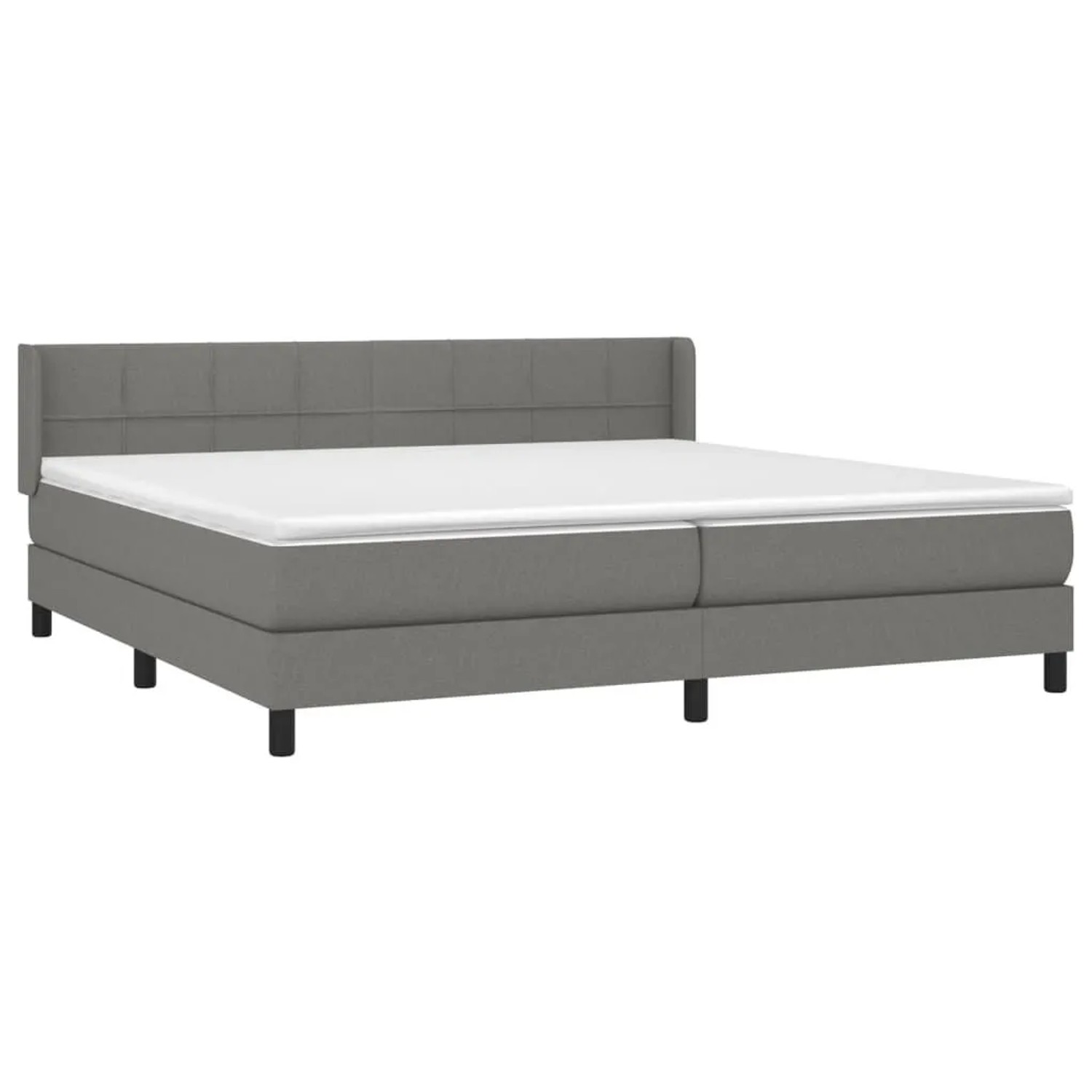vidaXL Boxspringbett mit Matratze Dunkelgrau 200x200 cm Stoff 3129738 günstig online kaufen