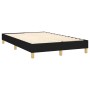 Schwarzes vidaXL Boxspringbett 120x200 cm mit Lattenrost, ohne Matratze.