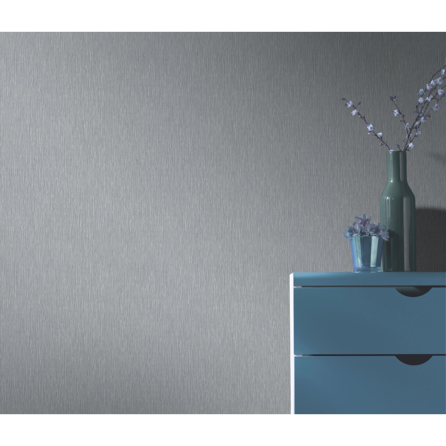 Guido Maria Kretschmer Vliestapete Fusion, graue Designertapete mit feiner Struktur.