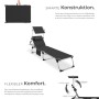 Tectake Aluminium Sonnenliege Aurelie Klappbar  Mit Kopfkissen Wetterfest und Uv Beständig  218 x 60 x 33 50 cm Schwarz_3